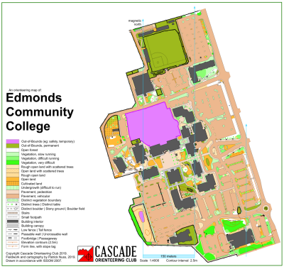 Edmonds Community College Campus Map Edmonds Community College   Cascade Orienteering Cascade Orienteering